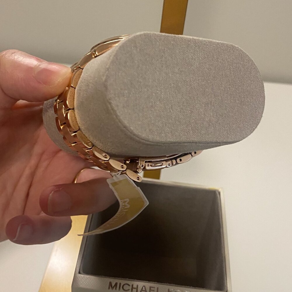 Michael Kors Mini Slim Runway Rose Gold-Tone Three-Hand Watch NWT - Picture 5 of 7